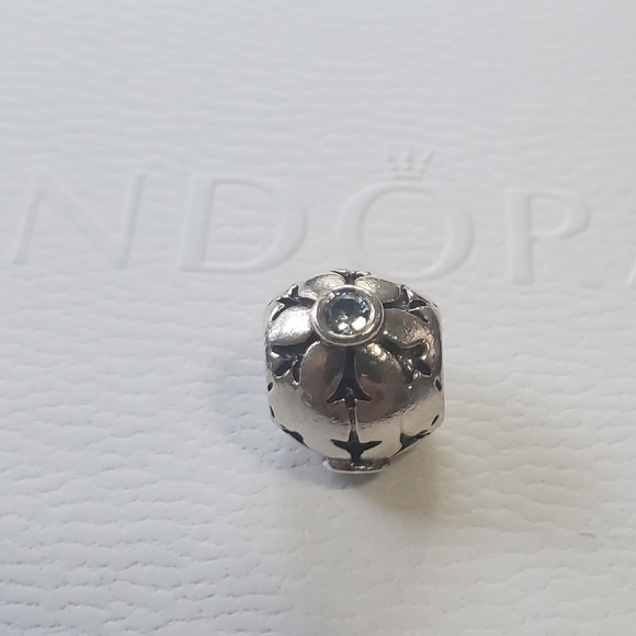 Pandora Snowflake Blue CZ Charm Retired - Picture 3 of 7